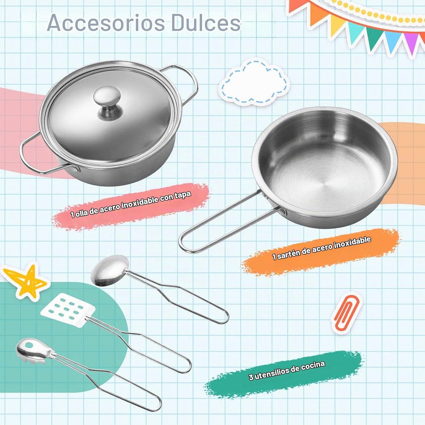 Costzon Juego de Cocina de Esquina para Niños, Juego de Cocina de M...