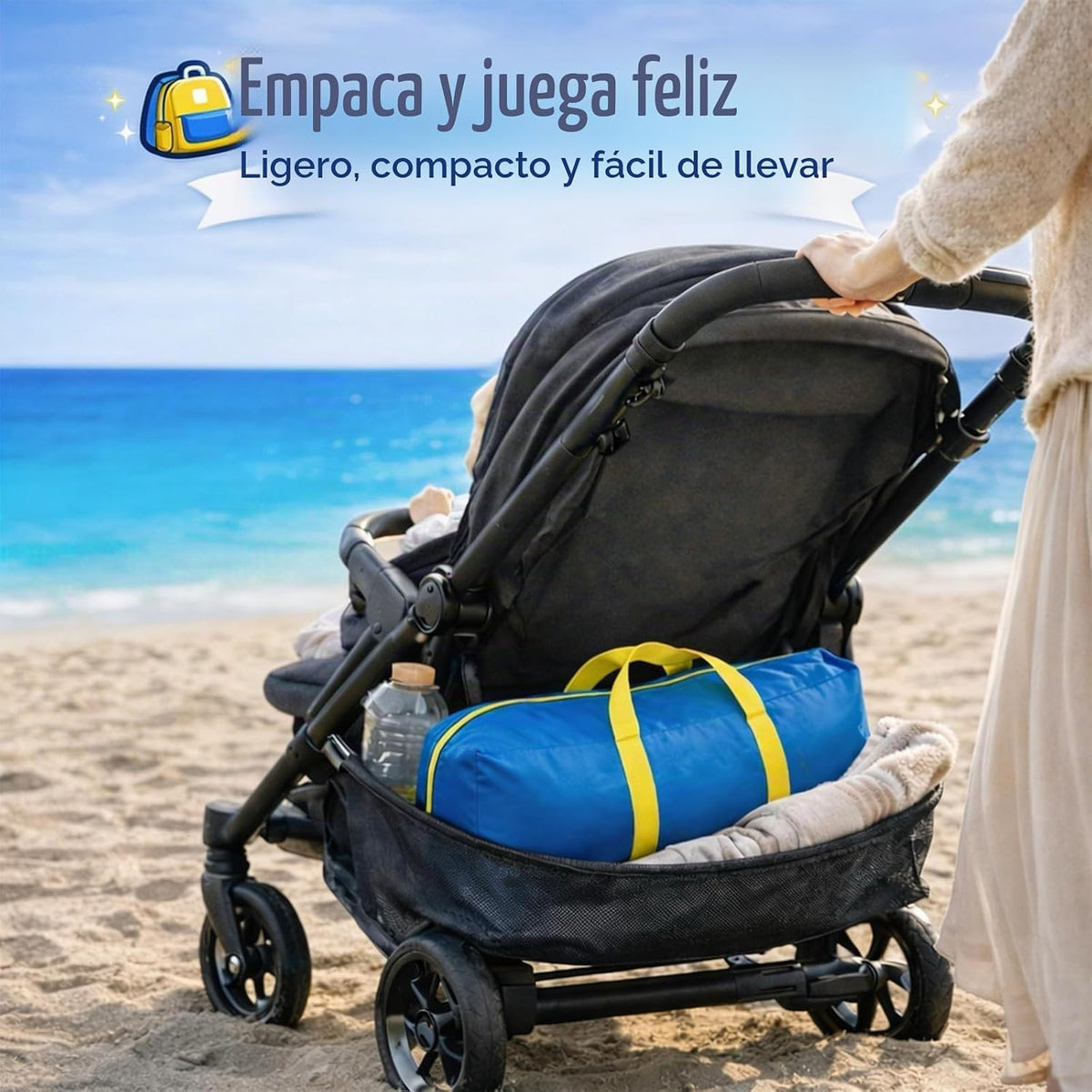 Tienda de campaña de playa para bebés con protección UV UPF 50+, in...