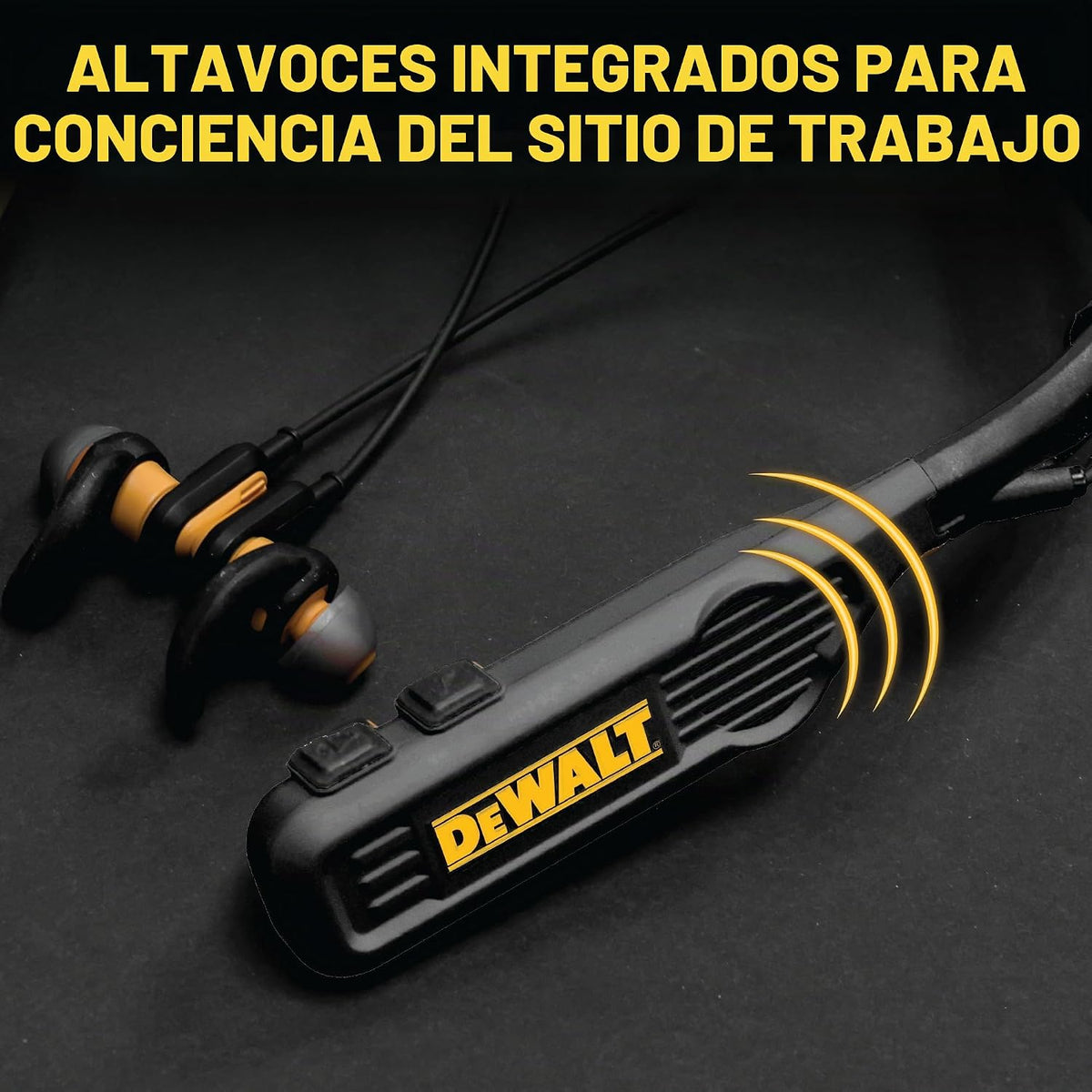 DEWALT Auriculares Bluetooth de Banda para el Cuello 2 en 1 Edición...