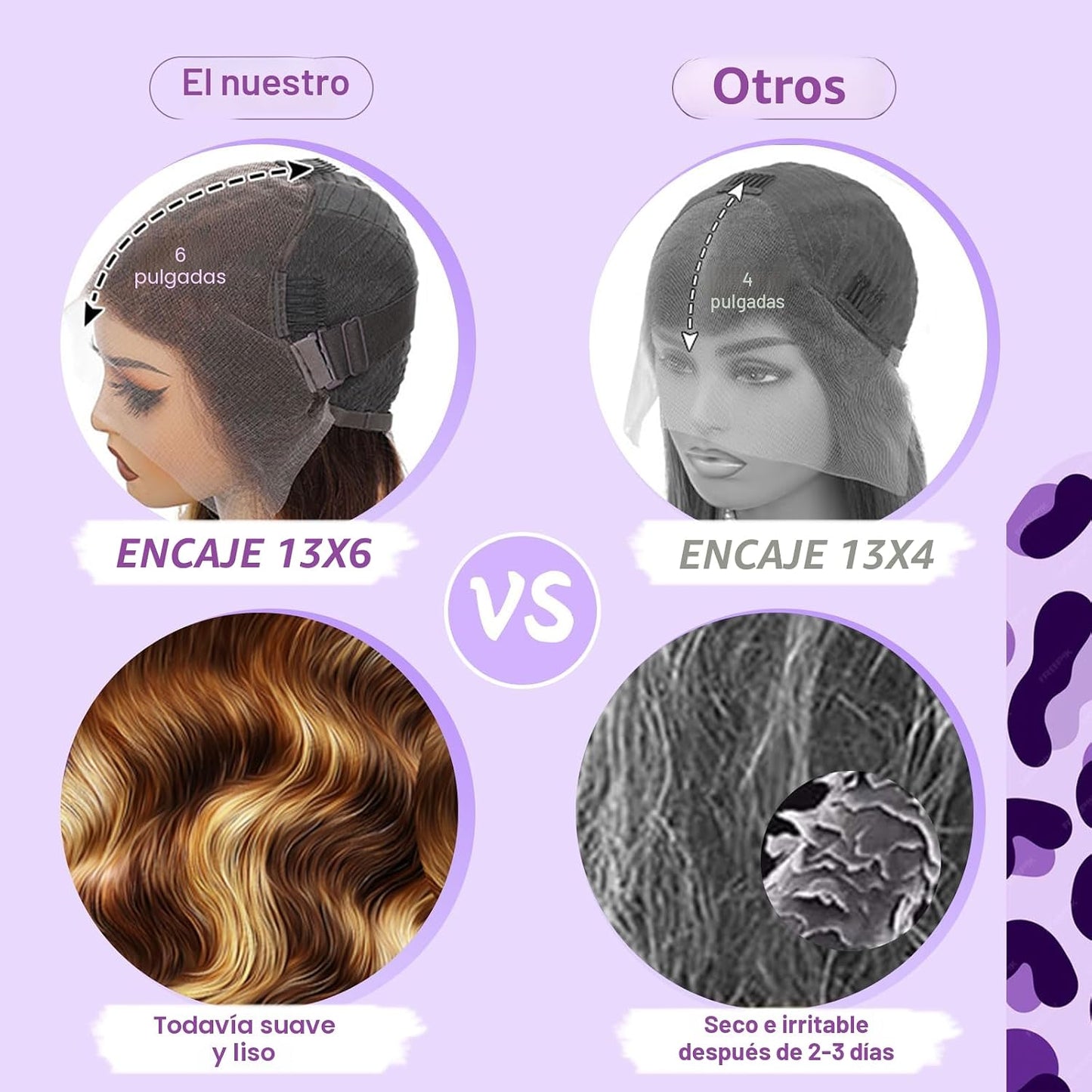Qimo Pelucas de cabello humano ondulado con encaje frontal HD de 13...