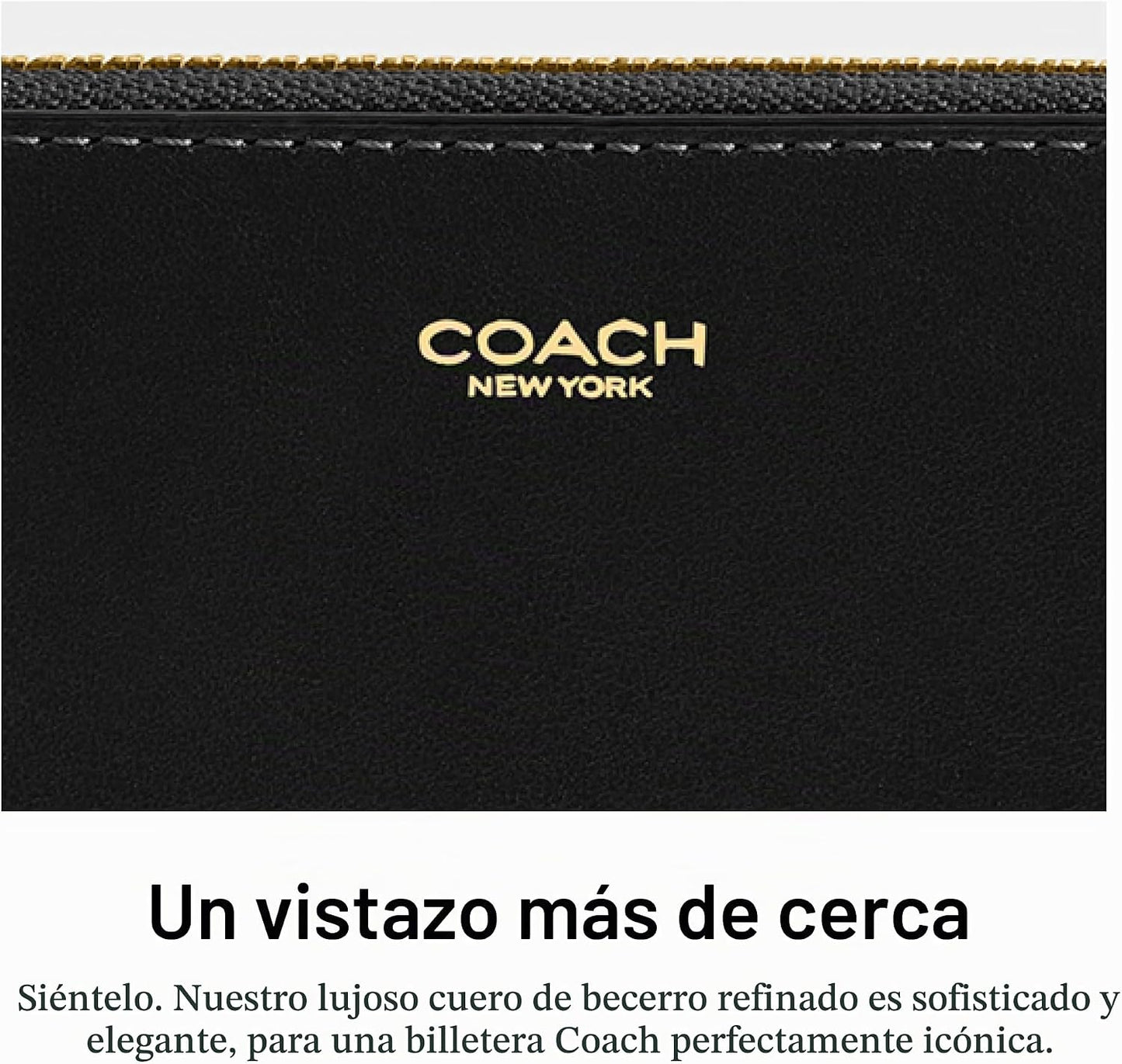 Coach para mujer Slim Accordion con cierre de cremallera