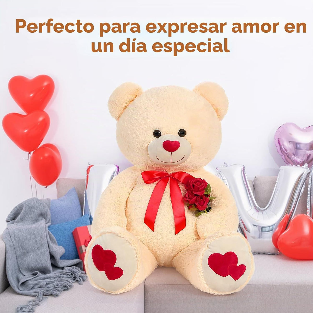 MaoGoLan Oso de peluche gigante de 47 pulgadas, animal de peluche g...