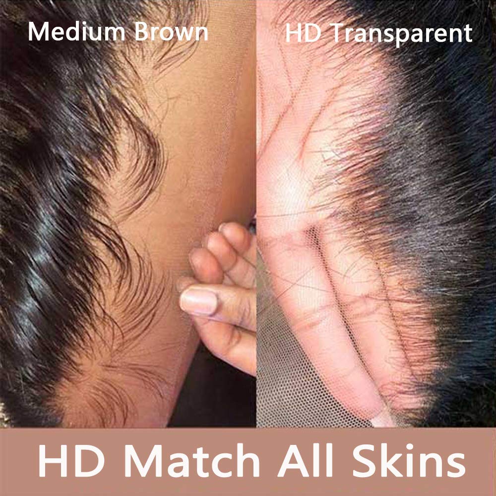 Oulaer peluca ondulada 5x5 con encaje al frente, cabello humano, Pe...