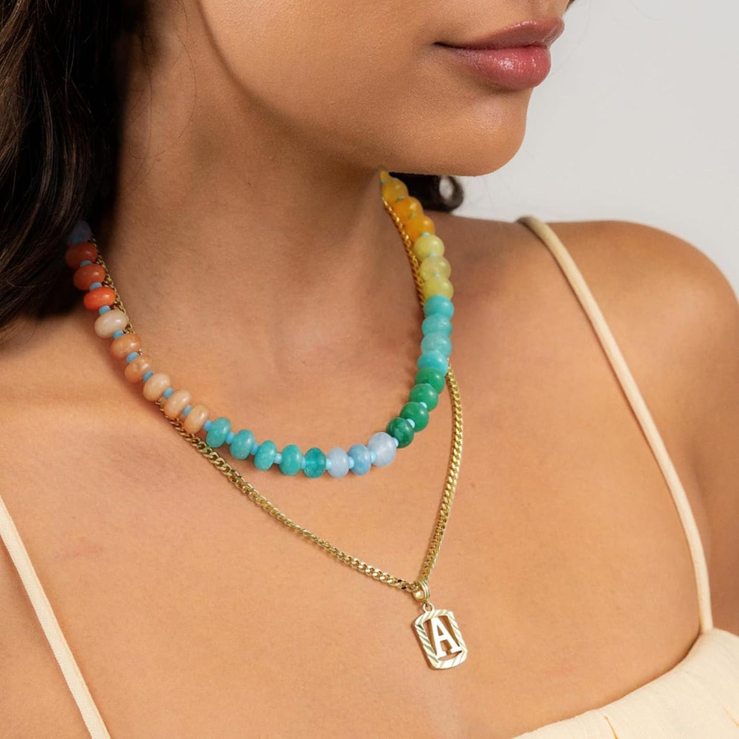 KELORIS PATH Collares de piedras preciosas con cuentas para mujer,...