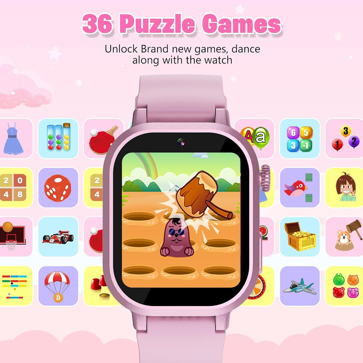 Wiszodet Reloj inteligente impermeable para niños, regalo para niña...