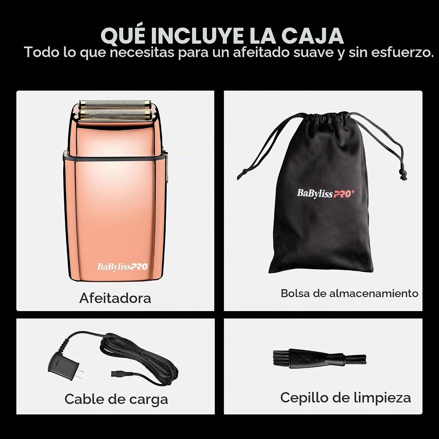 BaBylissPRO METALFX Afeitadora de doble lámina, afeitadora eléctric...