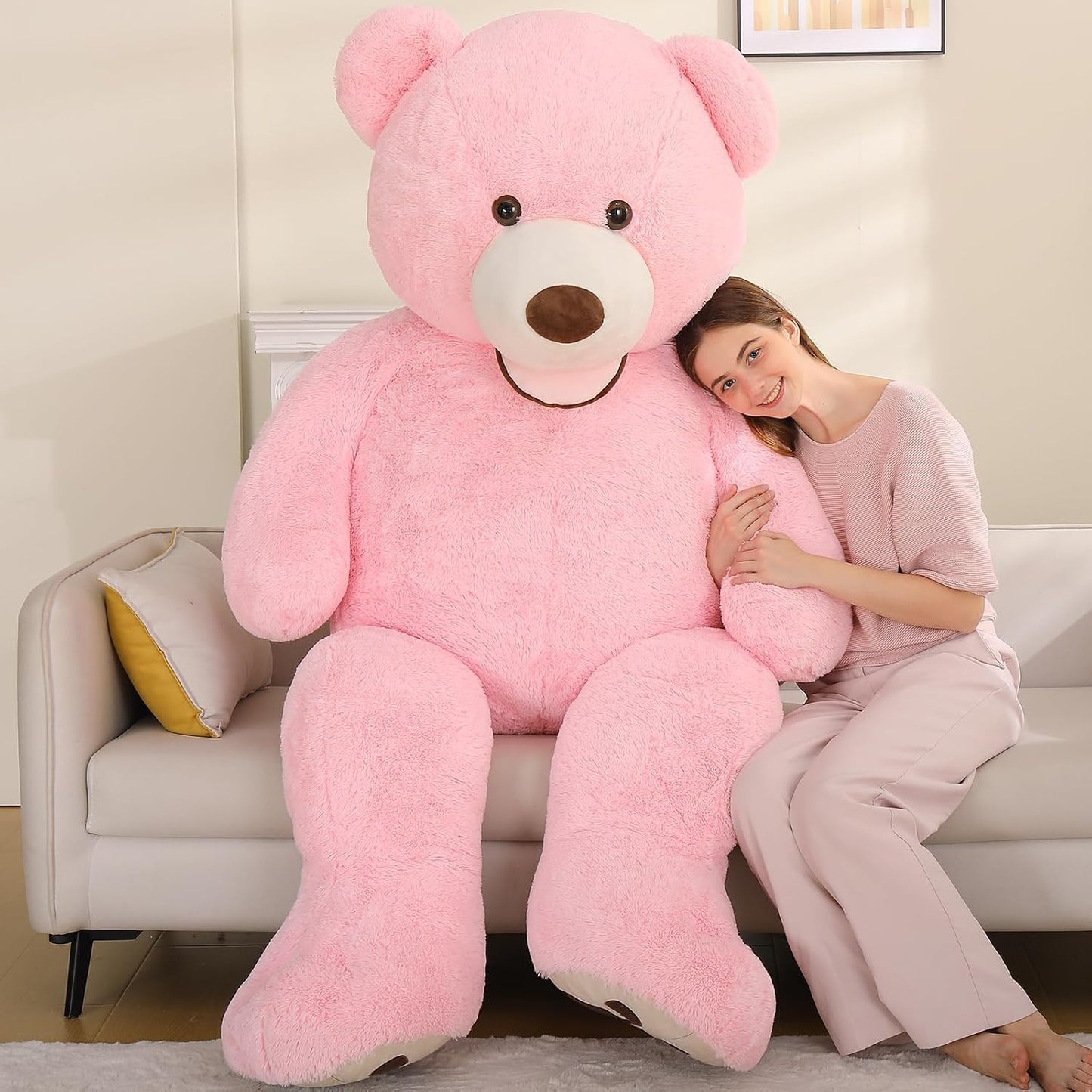 MaoGoLan Oso de Peluche Rosa Gigante de 6 pies - Animal de Peluche,...