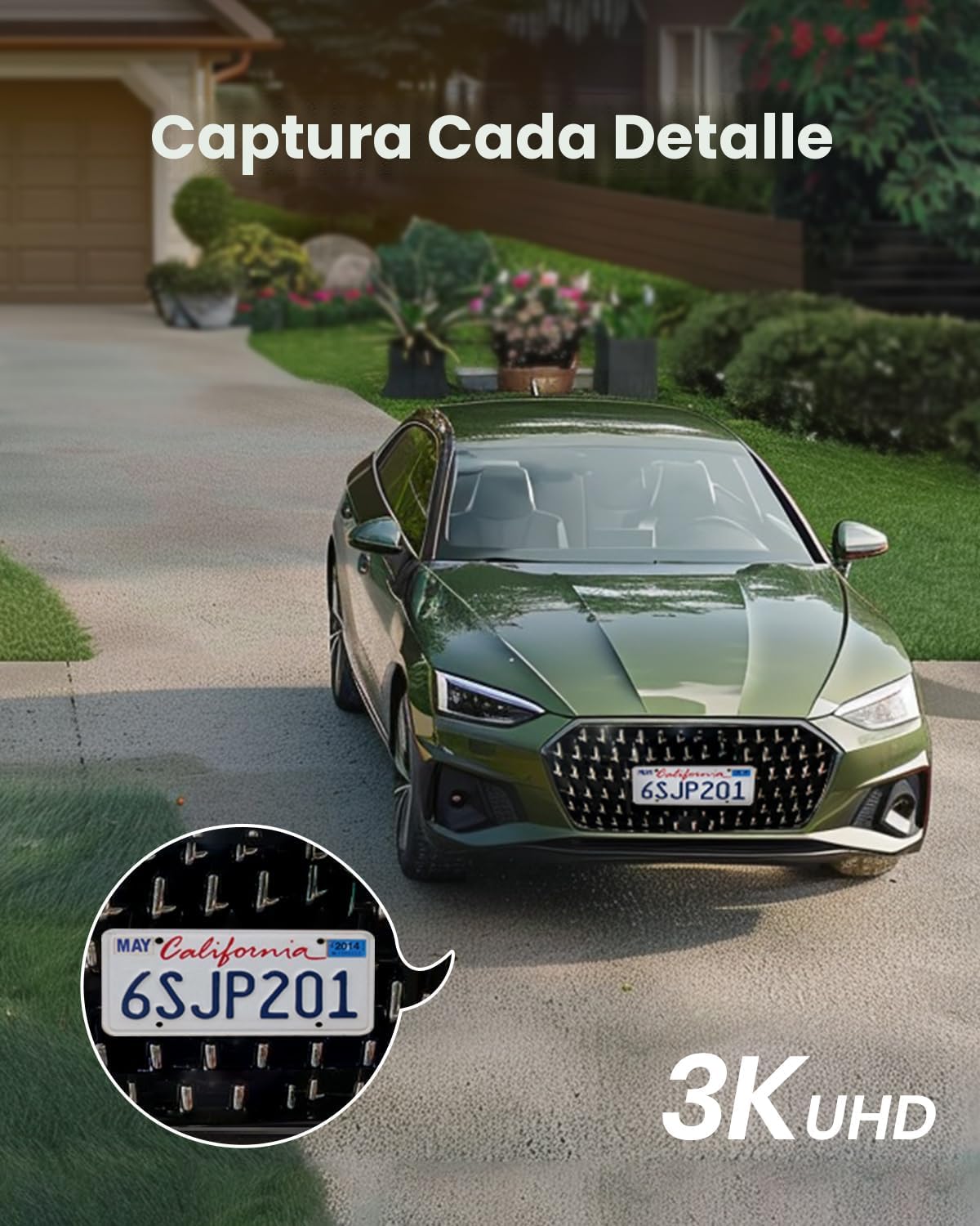AOSU 3K\/5MP Sistema de cámaras de seguridad solar inalámbricas par...