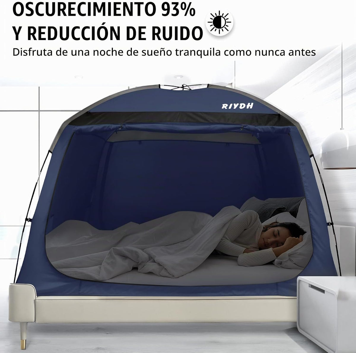RIYDH Tienda de campaña para cama, toldo transpirable 100% para adu...
