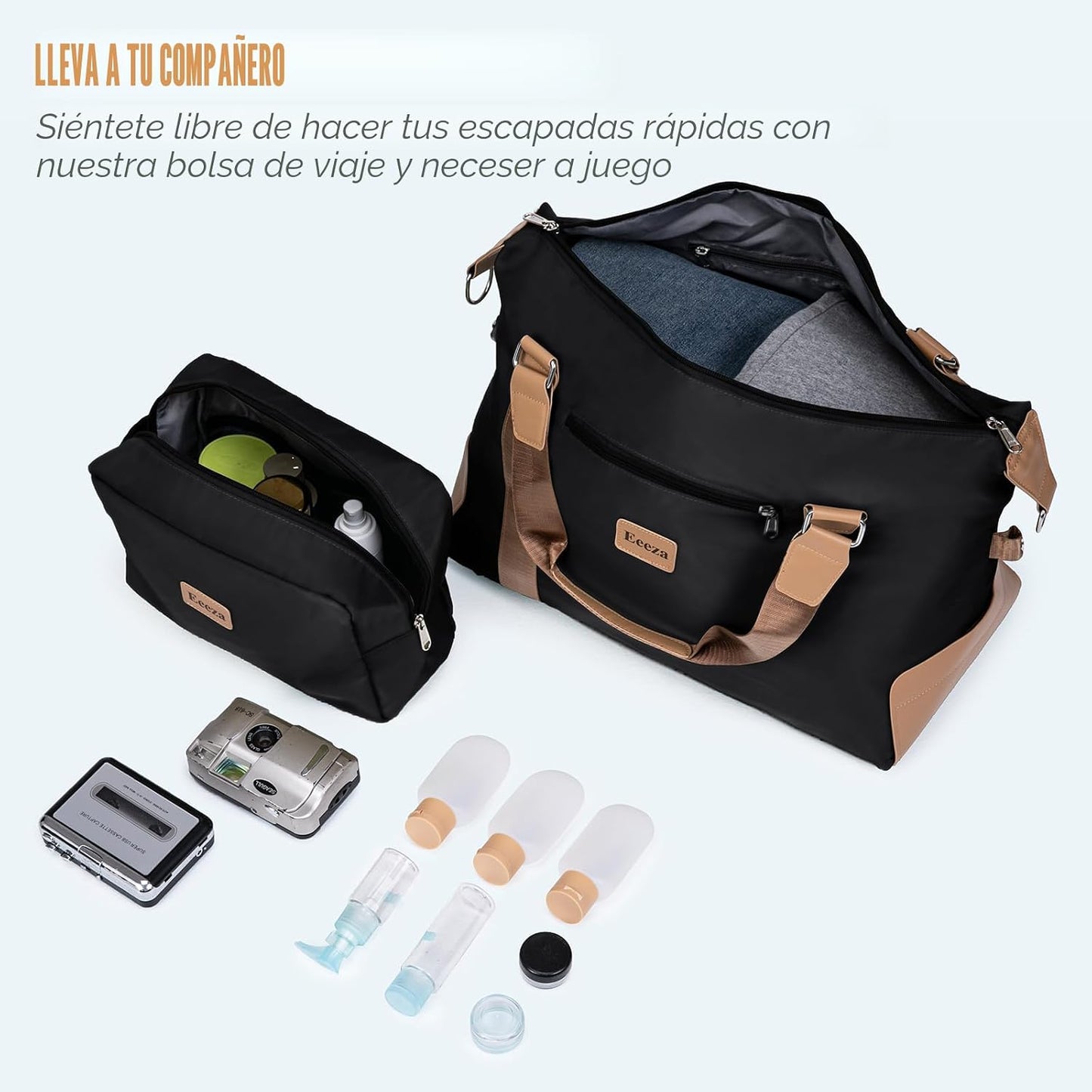 Eeeza Equipaje de mano de 22x14x9 pulgadas aprobado por aerolíneas,...