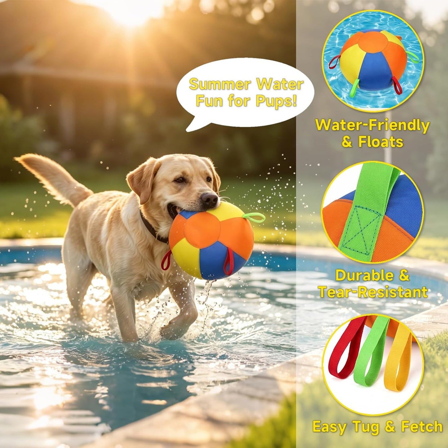 Pelota de pastoreo para perros, pelota inflable para perros para ju...