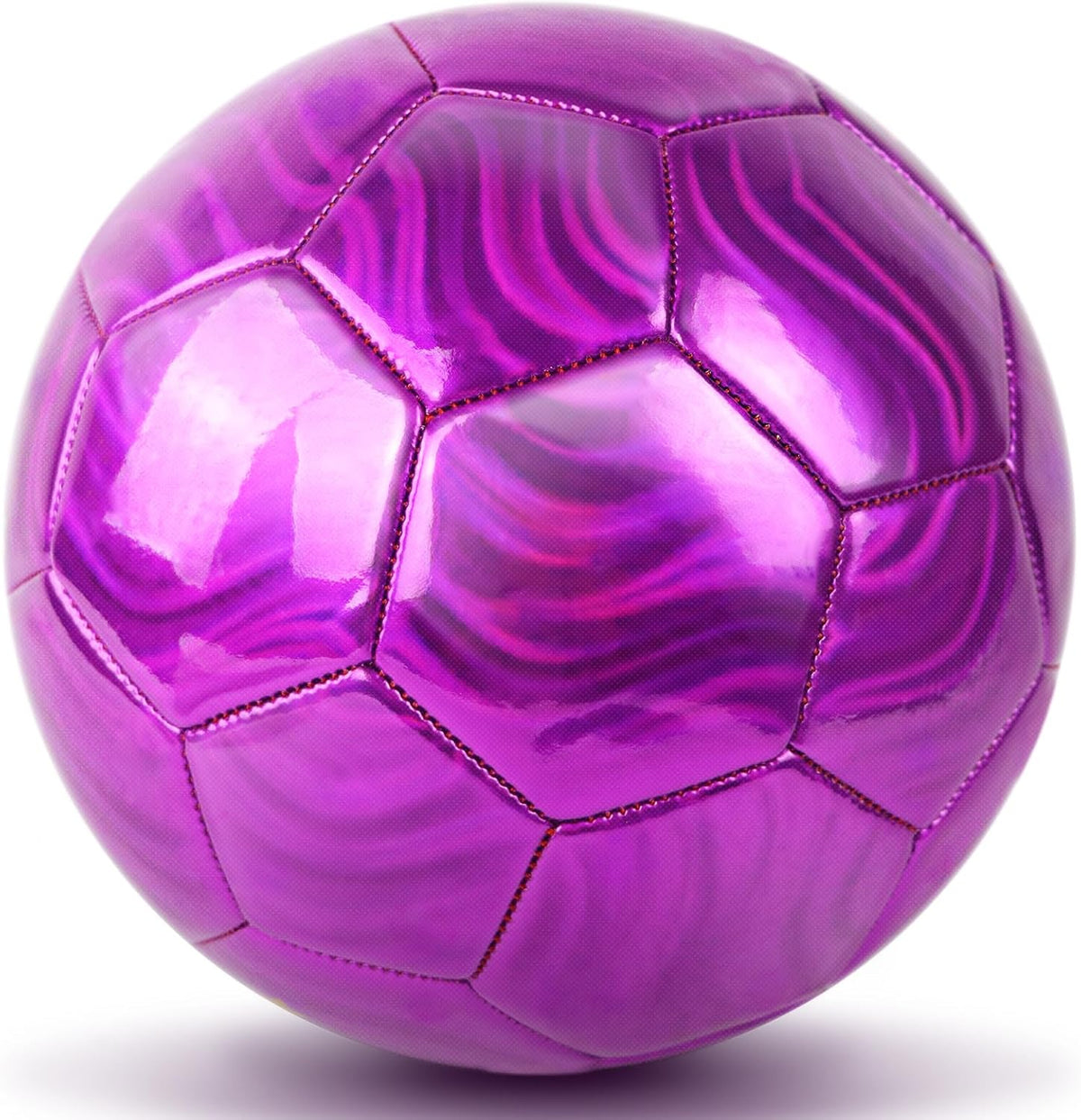 Champhox Pelota de fútbol tamaño 4 con purpurina rosa - Pelota de f...
