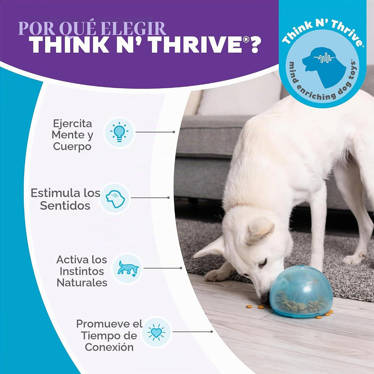Planet Dog Orbee-Tuff Snoop - Juguete interactivo dispensador de pr...