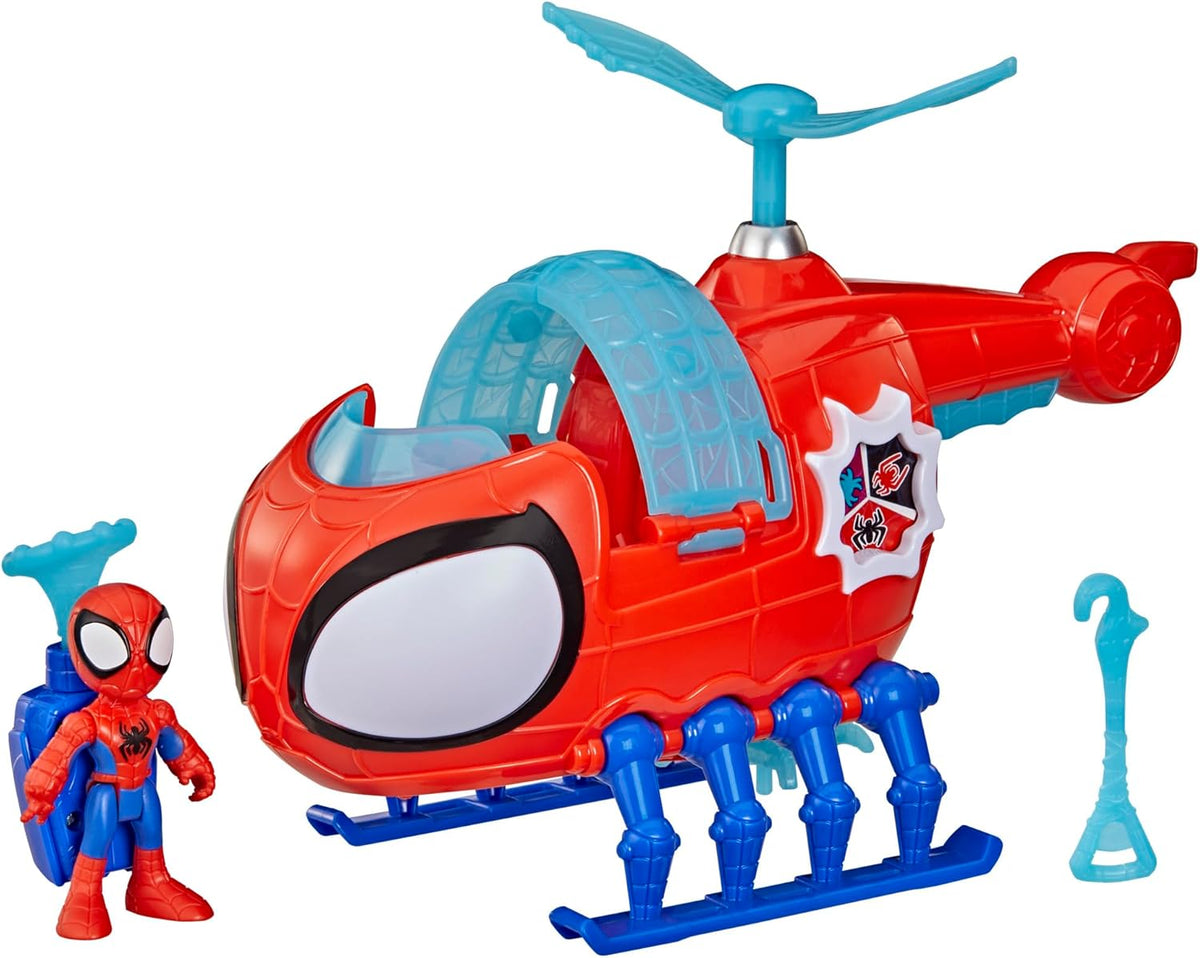 SPIDEY Y SUS INCREÍBLES AMIGOS Marvel Team Spidey Helicóptero, Figu...