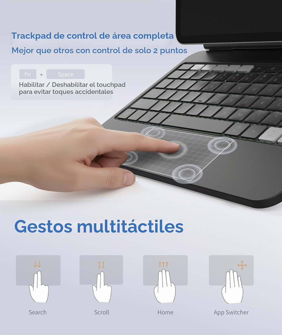 EIP Funda con teclado Hyperkeys para iPad de 11ª generación 2025 y...