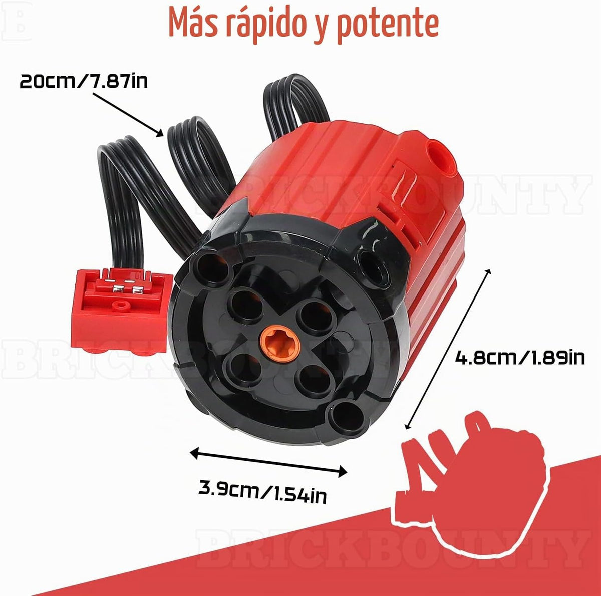 BrickBounty Juego de motor de retroceso de 46 piezas compatible con...