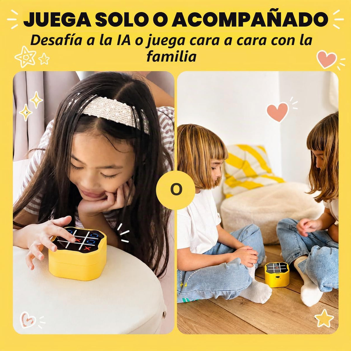 GiiKER Juego Tic Tac Toe Bolt, Juegos de Mano Originales 3 en 1, Ju...