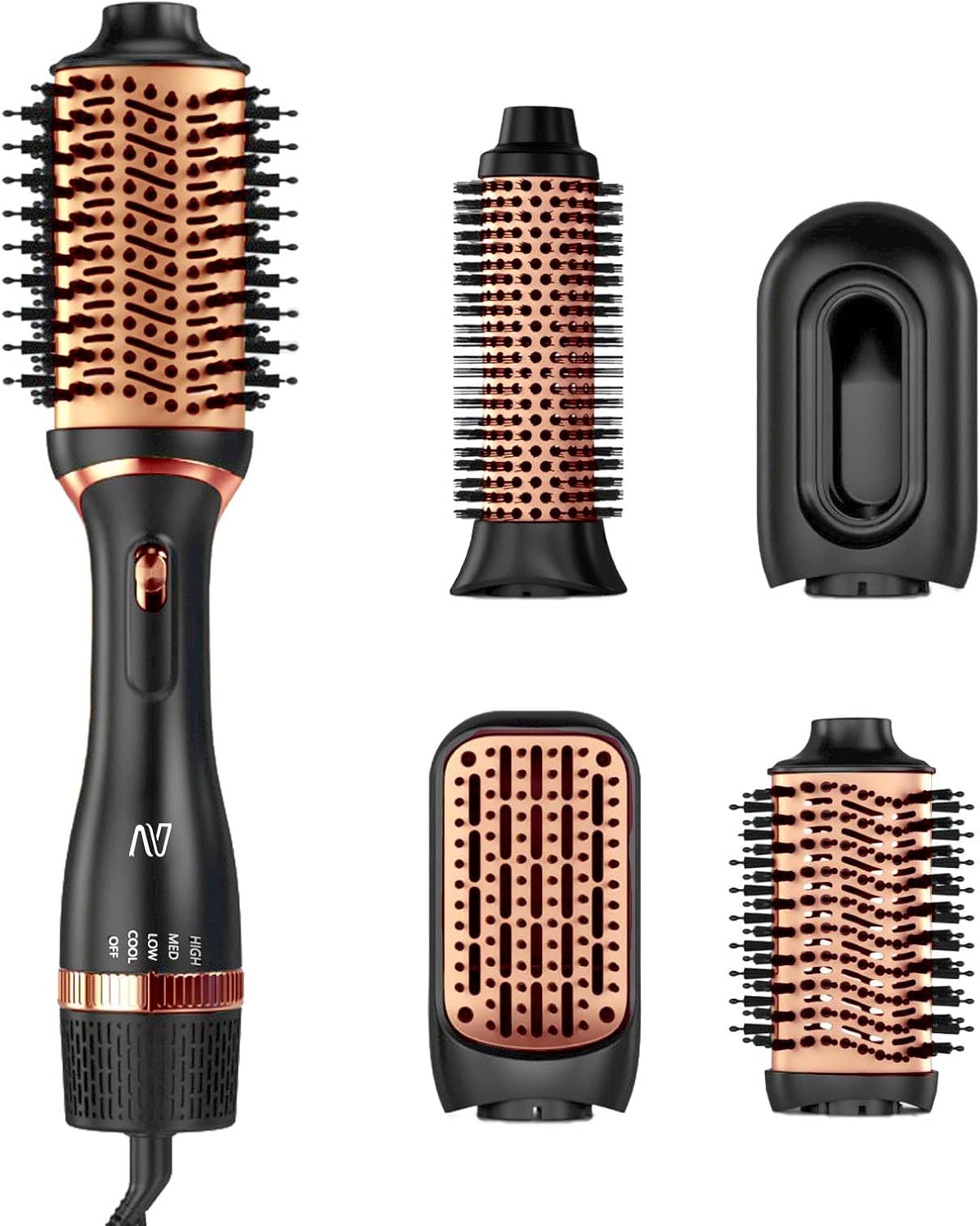 Nycoba Juego de cepillos para secador de pelo iónico, cepillo secad...