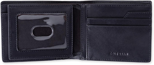 Cartera de cuero RFID para hombre de Cole Haan, plegable diaria