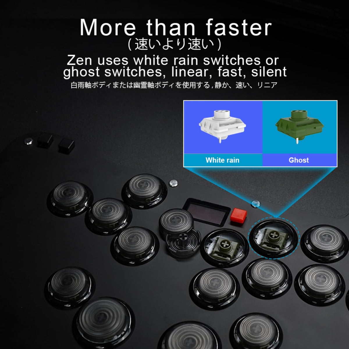 BITFUNX Duelpad Controlador sin palanca Arcade Stick, Controlador A...