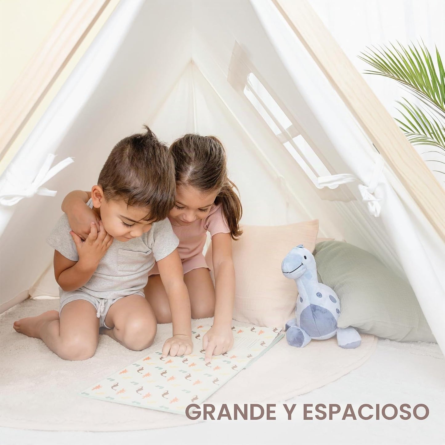 Comfy Cubs Tienda de campaña para niños, tipi de algodón transpirab...