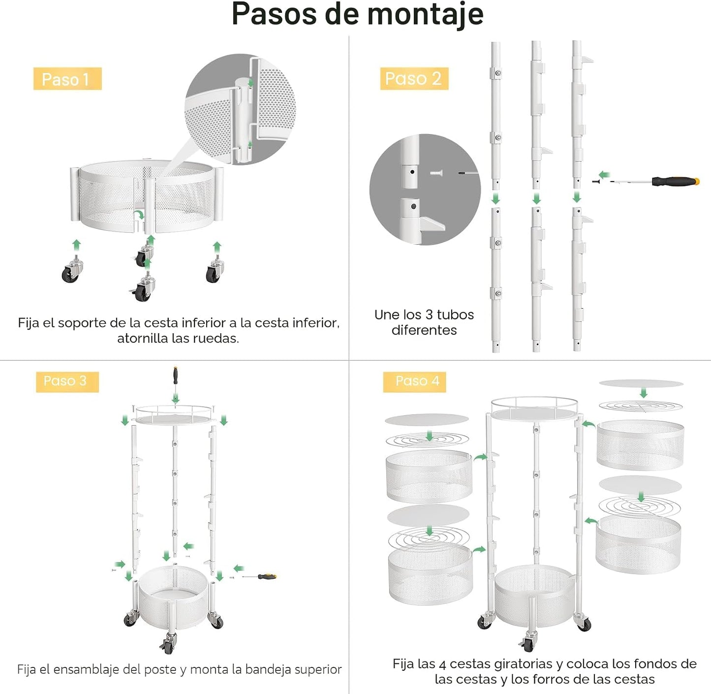 SNTD Cesta de frutas y verduras para cocina con tapa superior de me...