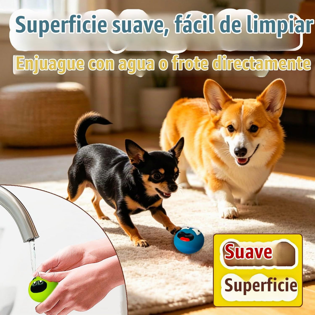 HOLYSTEED Juguetes chirriantes de látex para perros pequeños, mini...