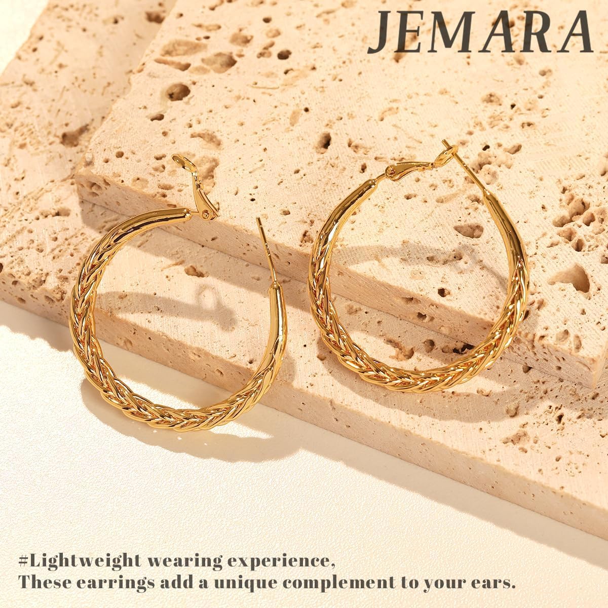 JEMARA Pendientes de Aro de Plata para Mujer a la Moda Hipoalergéni...