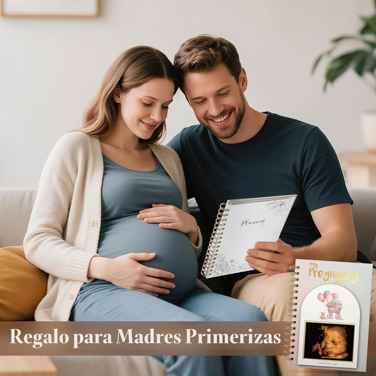 Diario de embarazo para madres primerizas, libro de recuerdos de em...
