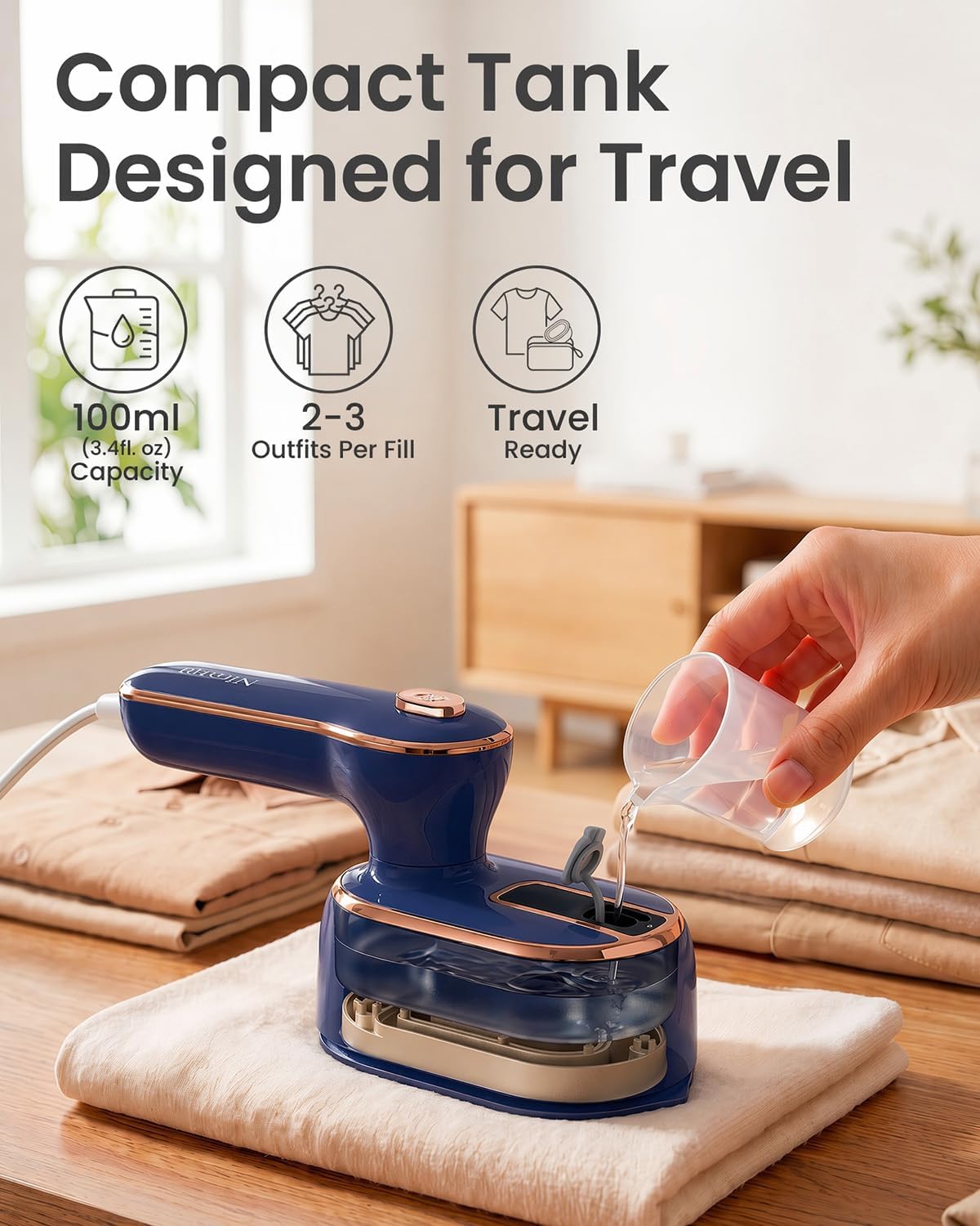 Vaporizador de hierro para ropa, vaporizador de ropa de viaje con m...