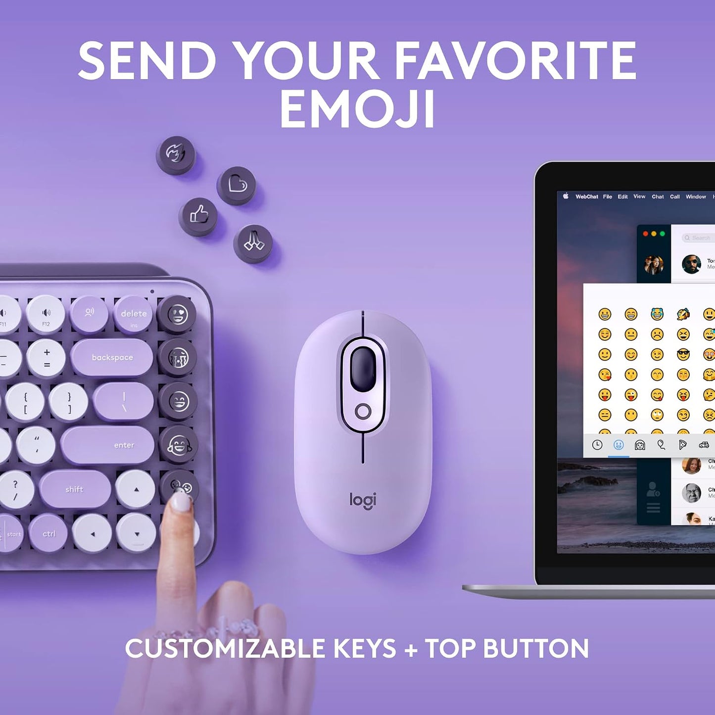 Logitech POP Keys + POP Mouse Conjunto de teclado inalámbrico y mou...
