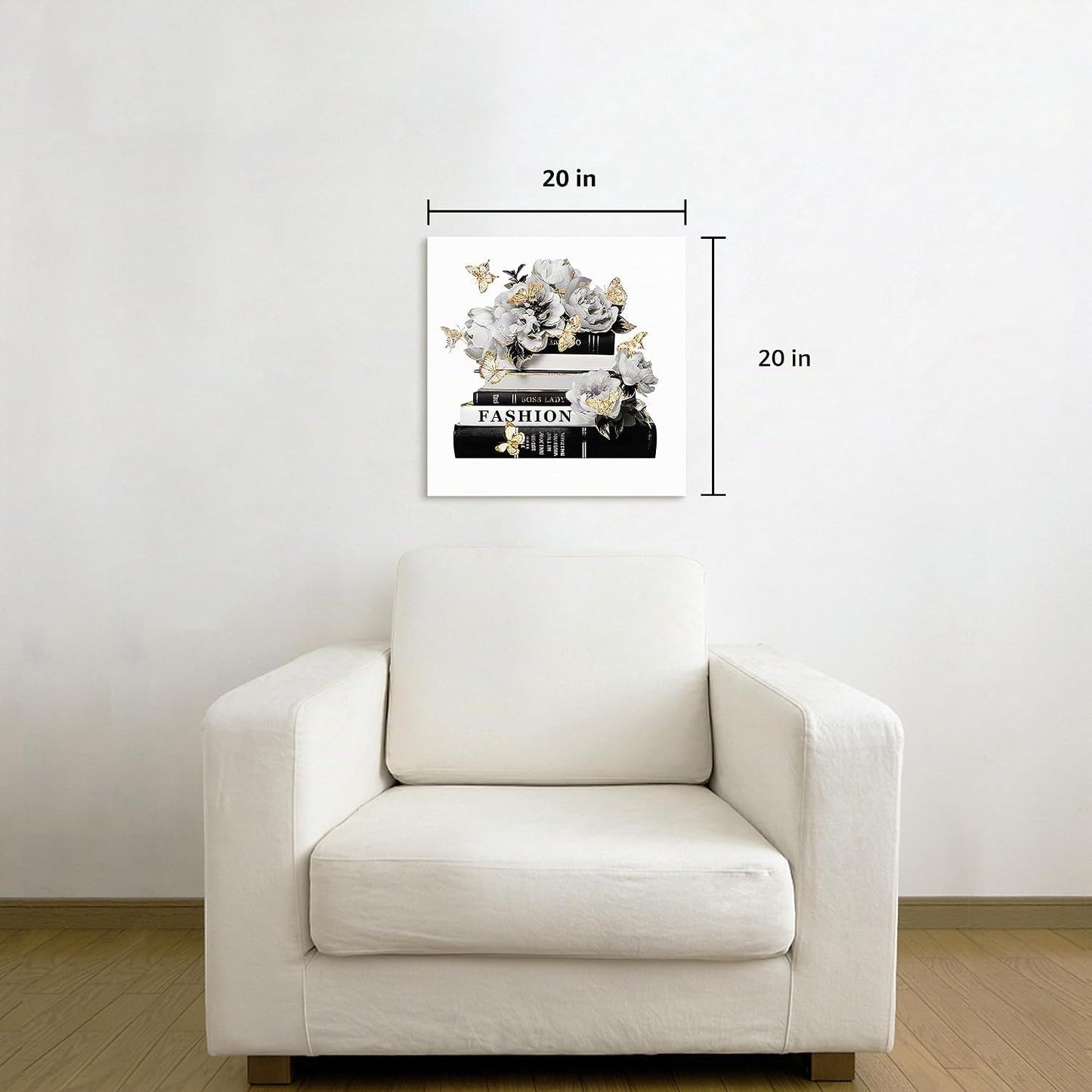 Dream Land Lienzo decorativo para pared con libros de moda: 20 x 20...