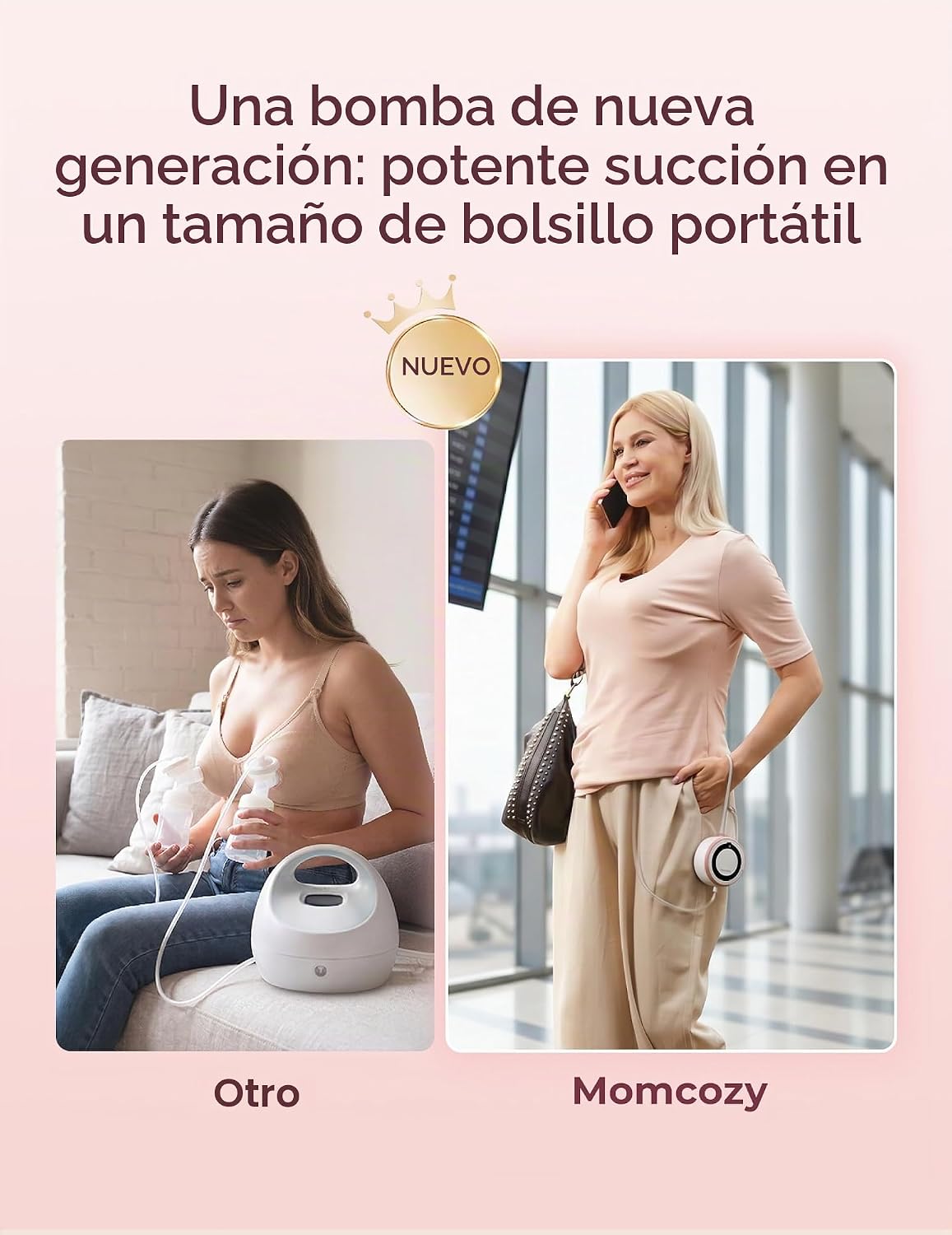 Momcozy - Bomba extractora de leche V1 Pro de grado hospitalario, s...