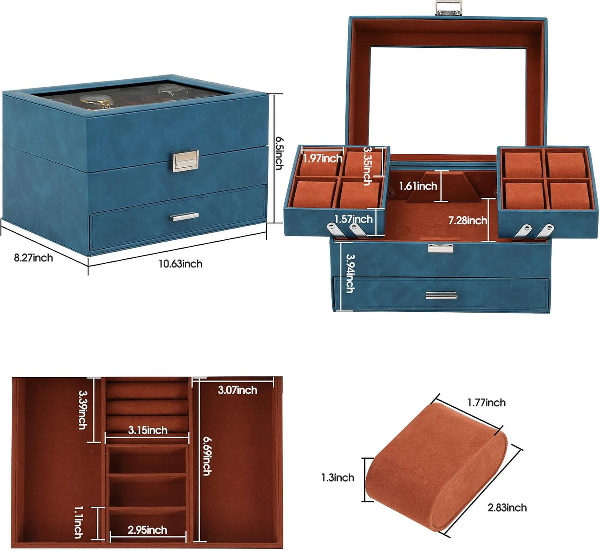 Caja de Reloj Dajasan, Estuche de Reloj para Hombres, Estuche de Ex...