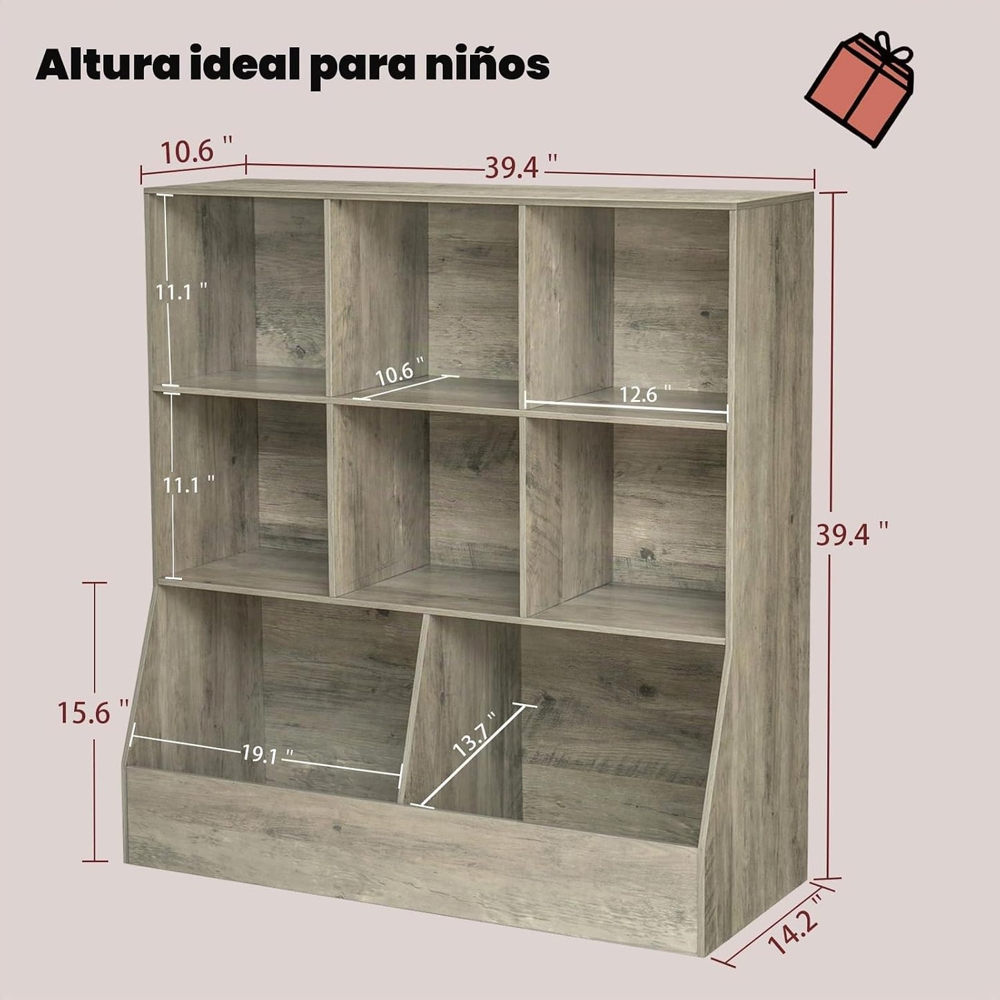 DINZI LVJ Organizador de almacenamiento para juguetes, estantería p...