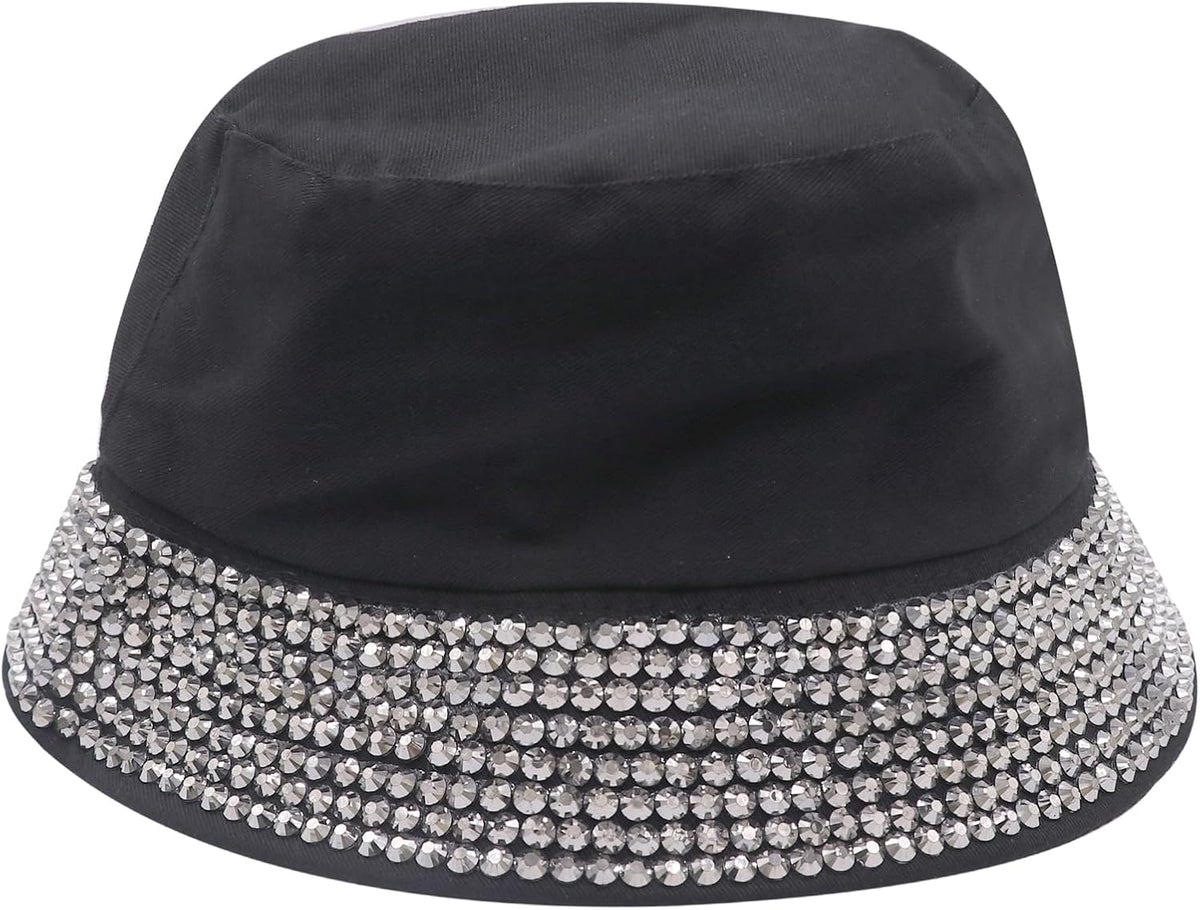 BOLLEY JOSS Sombrero de cubo brillante para mujer, sombrero de sol...