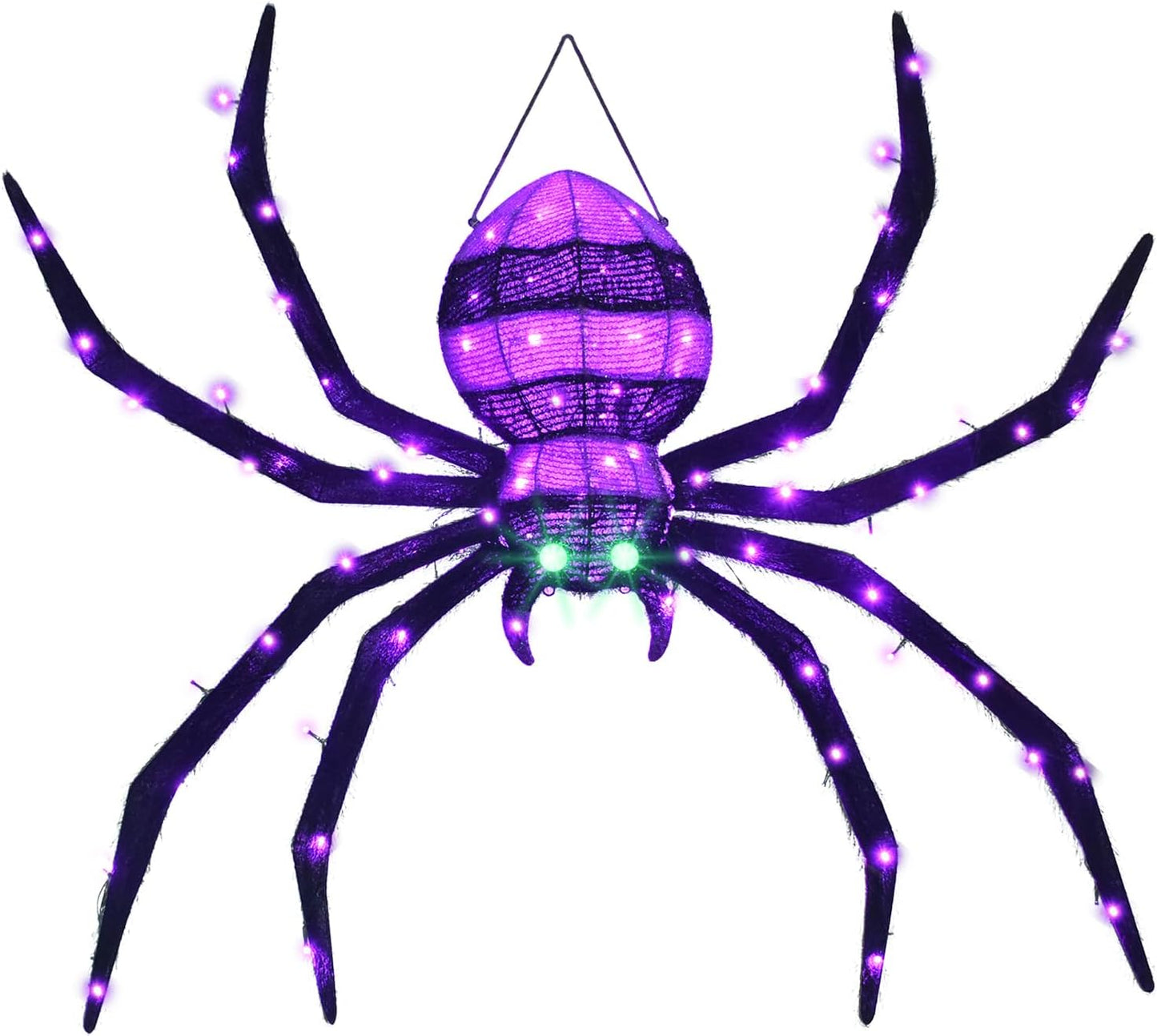 HOYECHI Decoraciones de Halloween para colgar al aire libre, araña...