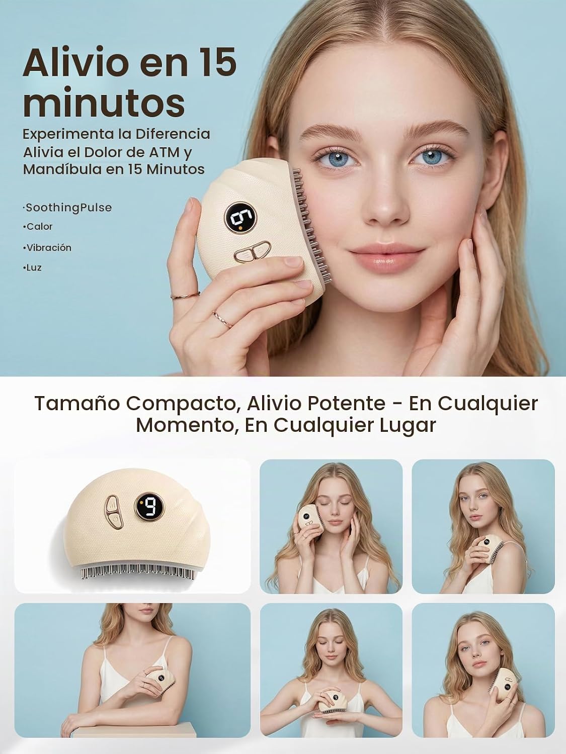 ENKUSU TMJ Relief Products - Masajeador de alivio de mandíbula, vib...