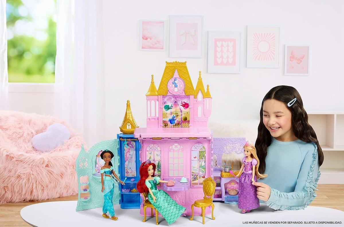 Mattel Disney Princess Castle - Casa de muñecas con 5 áreas de jueg...
