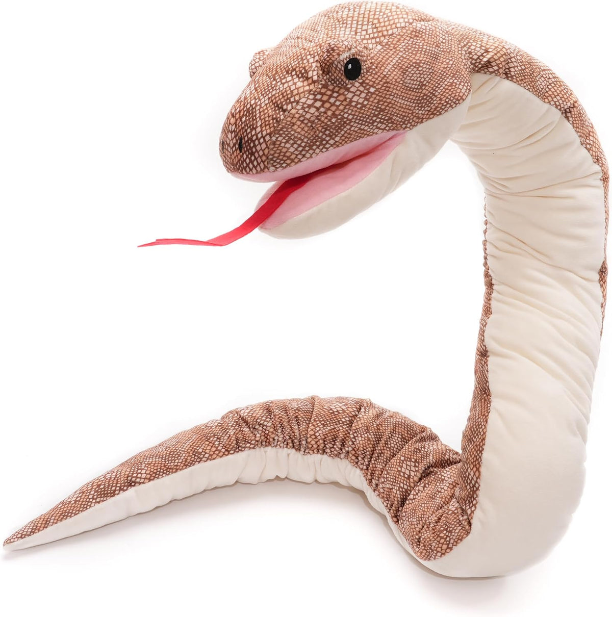 WEIGEDU Peluche de serpiente grande | Boa de pitón realista con len...