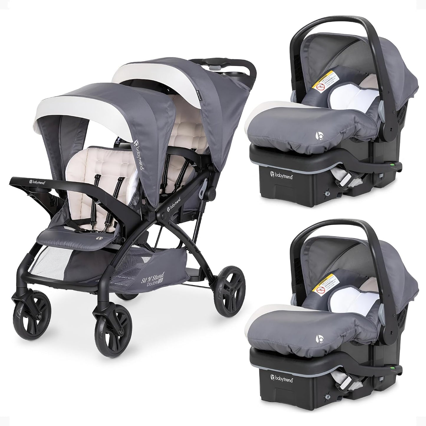 Baby Trend Sit N' Stand Cochecito doble tándem con 2 asientos d...