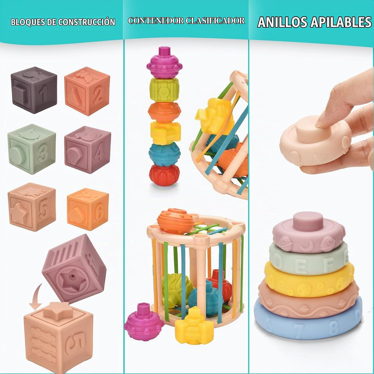 Juguetes para Bebés de 6 a 12 Meses 9 en 1 Montessori Juguetes de D...