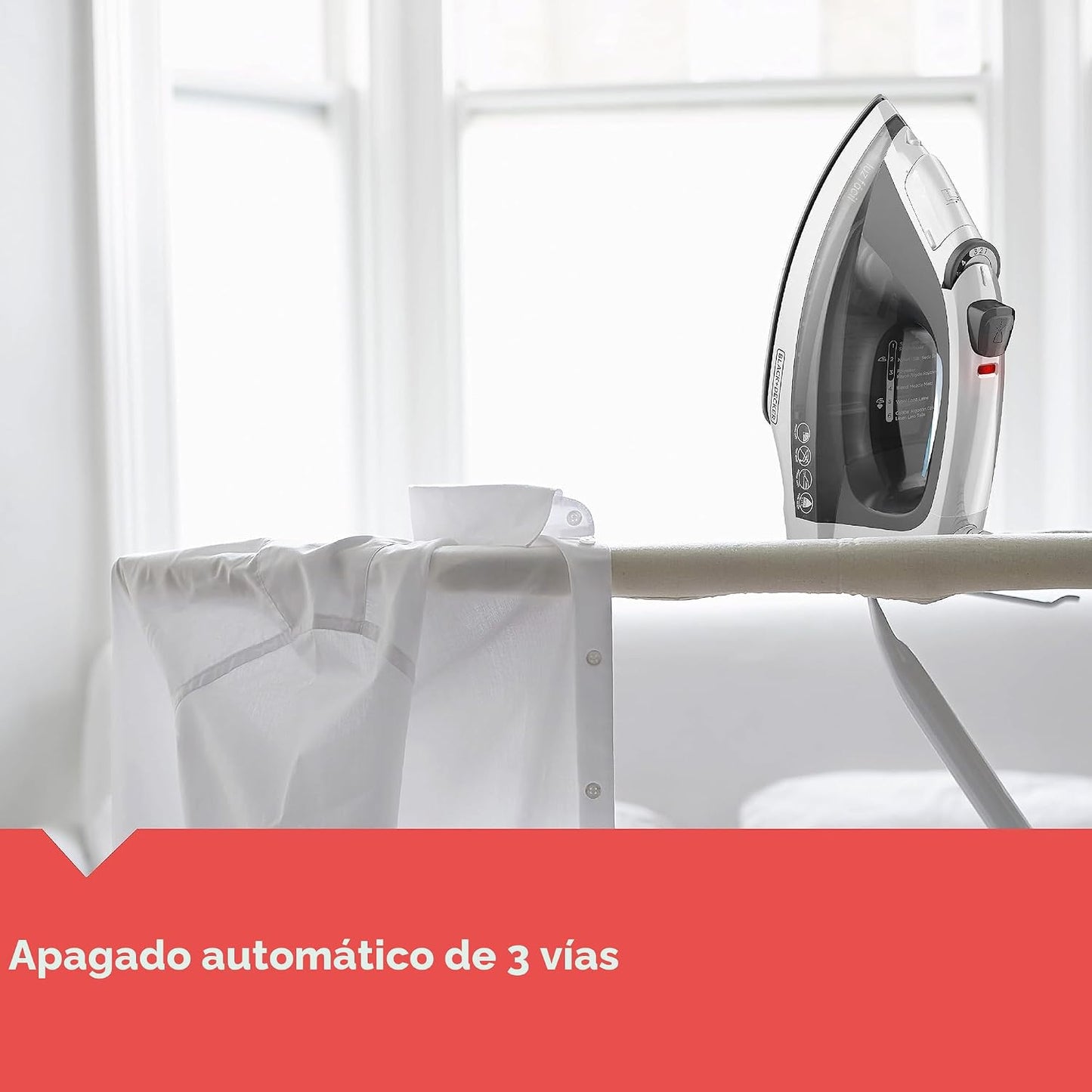 BLACK+DECKER Plancha de vapor Light 'N Easy con suela de acero...