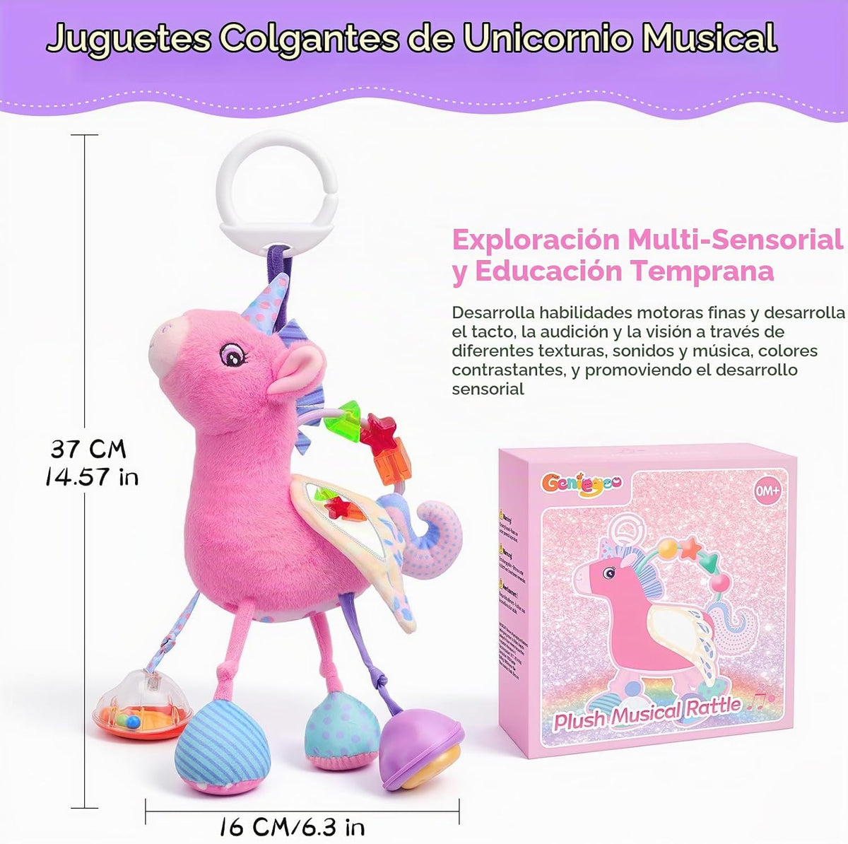 Juguete colgante para asiento de coche para bebé de 0 a 6 meses con...