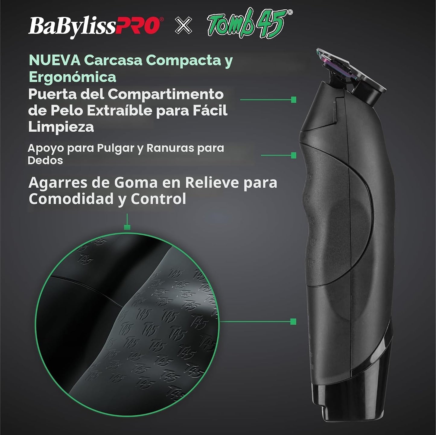 Cortapelos con carga inalámbrica BaBylissPRO x Tomb45