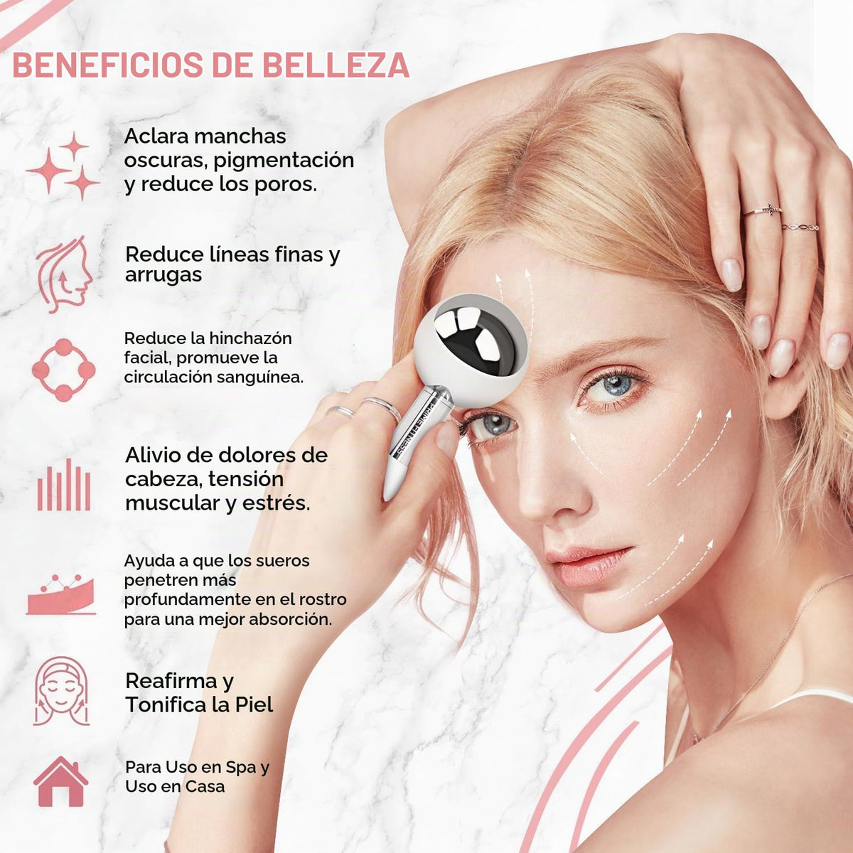 PRIME Fitness Globos de hielo para tratamientos faciales | Rodillo...