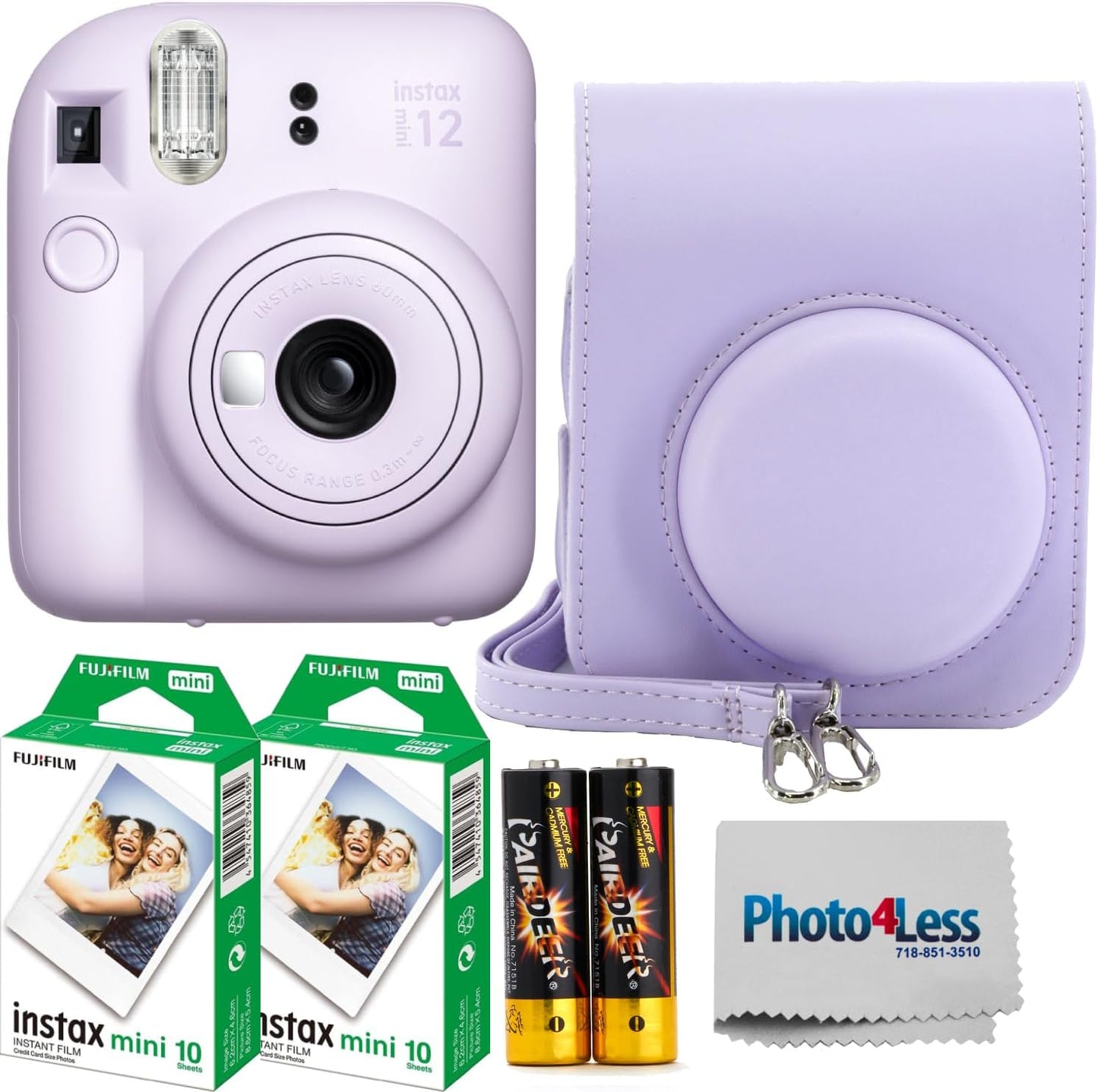 Fujifilm Instax Mini 12 Cámara instantánea de película lila púrpura...