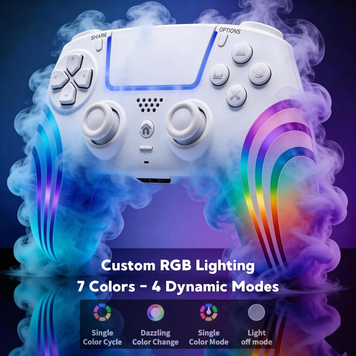 Controlador RGB inalámbrico CtrlXs para PS5, PS5 Slim, PS5 Pro y PC...