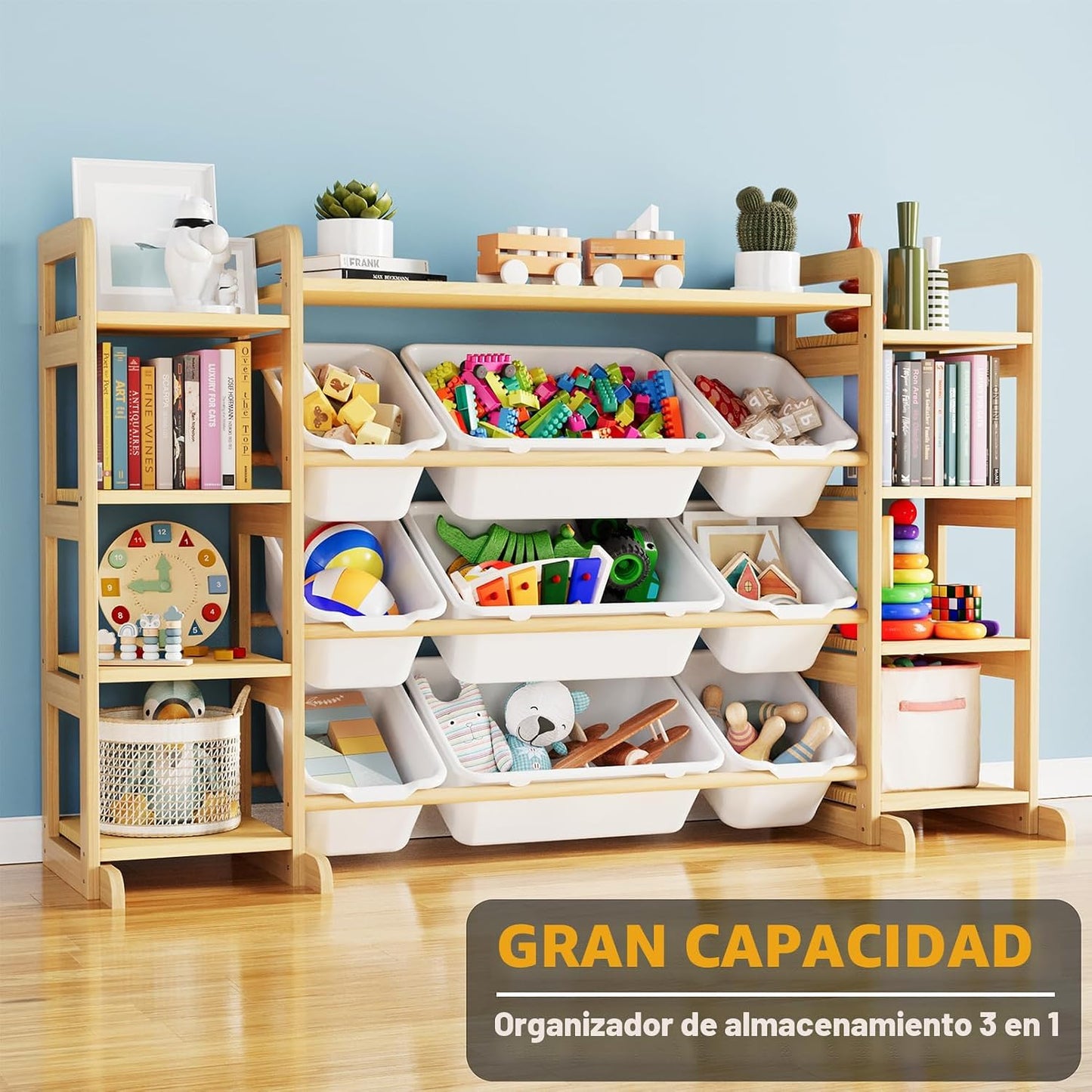 SpaceAid Organizador Grande de Almacenamiento de Juguetes 9 Estante...