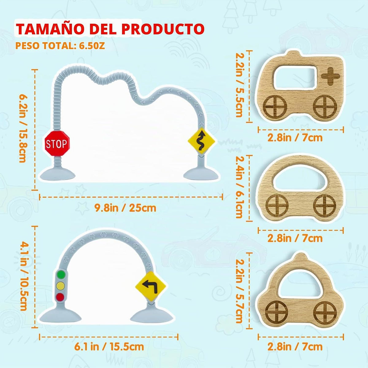 zeeloopbee Juguetes de succión para silla alta para bebés de 6 a 12...
